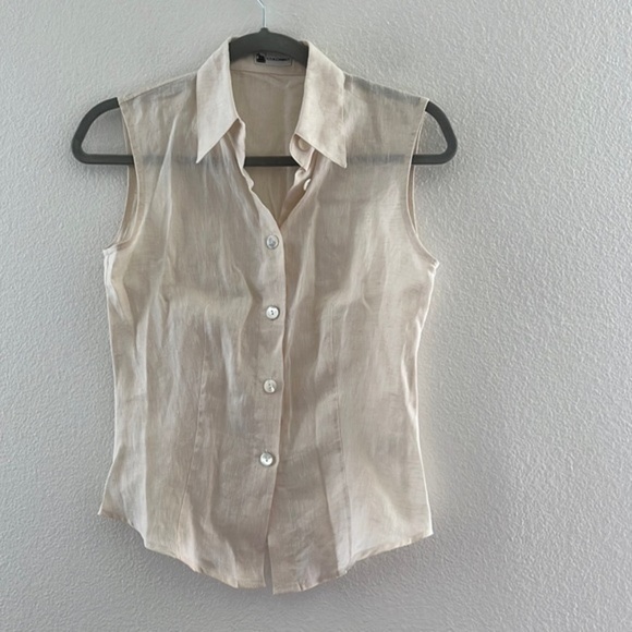 Lanificio Colombo linen button down shirt sz 40 NWOT - Picture 1 of 8